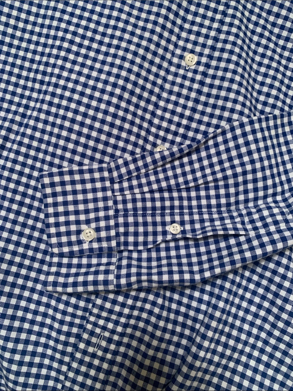 POLO Ralph Lauren Men's Blue Gingham Button-Down Oxford Shirt - Picture 8 of 8